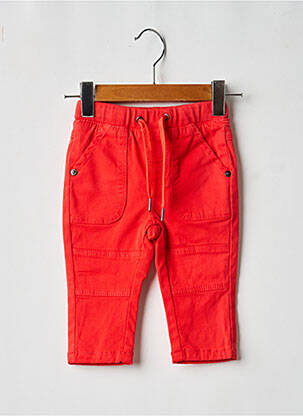 Pantalon droit poches taille élastique rouge BOBOLI garçon