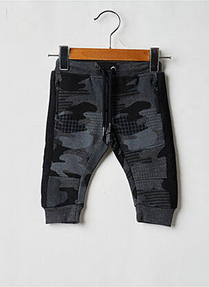 Pantalon droit fermeture liens à nouer taille élastique noir BOBOLI garçon