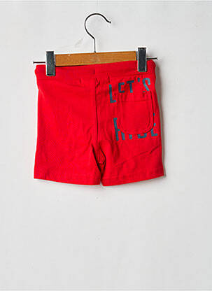 Short coupe droite taille élastique rouge BOBOLI garçon