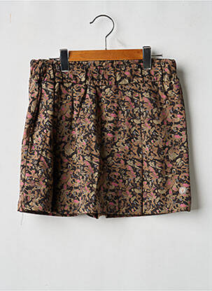 Jupe short imprimé fantaisie marron LEVV LABEL fille