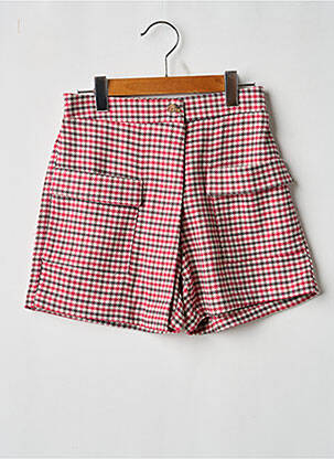 Short fermeture zippée sous rabat boutonné taille élastique rouge MAYORAL fille