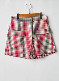 Short fermeture zippée sous rabat boutonné taille élastique rouge MAYORAL fille