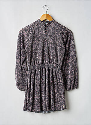 Robe mi-longue manches longues noir LEVV LABEL fille
