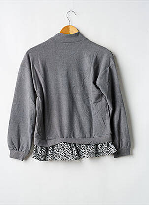 Pull coupe droite manches longues gris NEWNESS fille