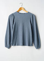 Blouse manches longues manches longues bleu LEVV LABEL fille