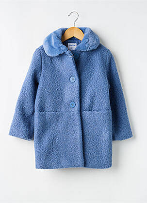 Manteau long coupe droite sans capuche bleu MAYORAL fille