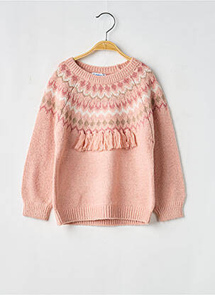 Pull resserrée sur le bas manches longues rose MAYORAL fille