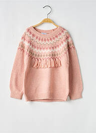 Pull resserrée sur le bas manches longues rose MAYORAL fille