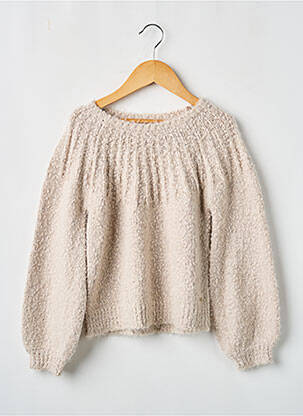 Pull resserrée sur le bas manches longues beige MAYORAL fille