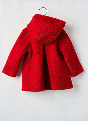 Manteau court poches a capuche rouge MAYORAL fille