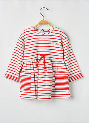 Robe mi-longue col rond manches longues rouge MAYORAL fille