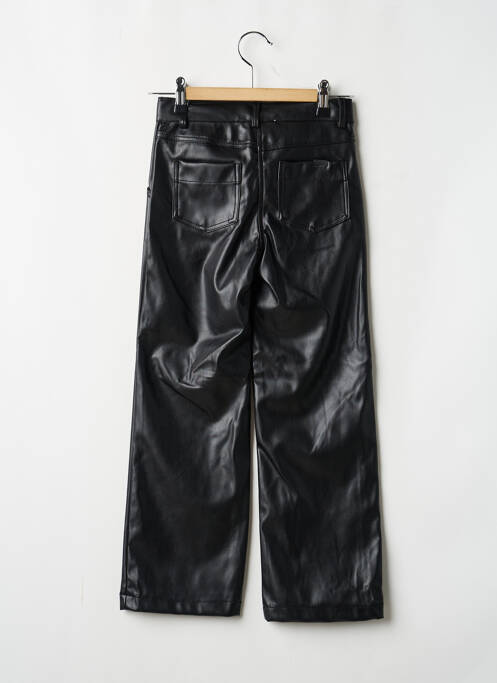 Pantalon droit fermeture zippée sous rabat boutonné noir BOBOLI fille