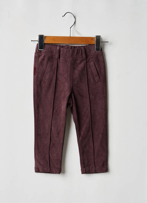 Pantalon slim taille élastique taille élastique marron BOBOLI fille