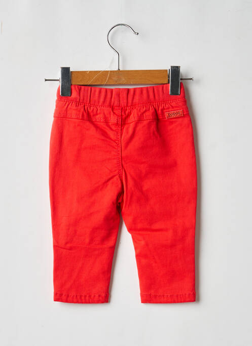 Pantalon droit poches taille élastique rouge BOBOLI garcon
