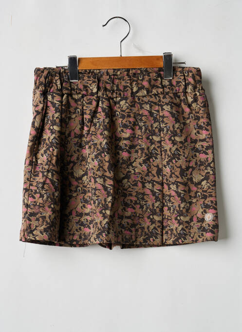 Jupe short imprimé fantaisie marron LEVV LABEL fille
