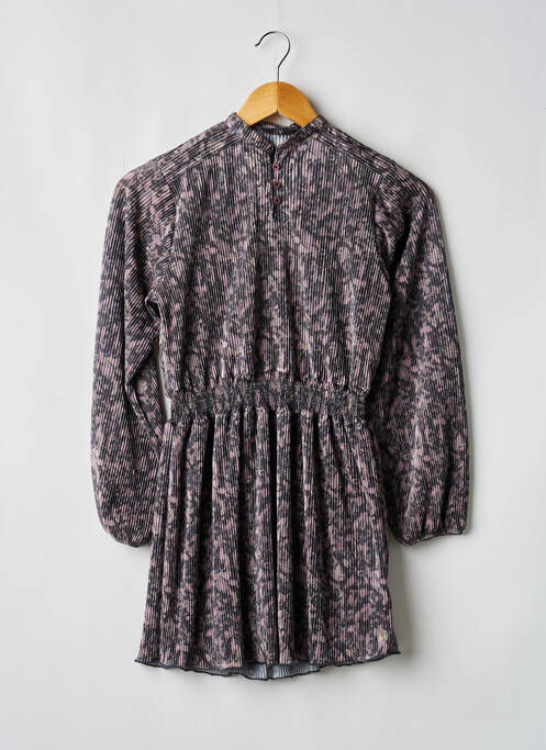Robe mi-longue manches longues noir LEVV LABEL fille