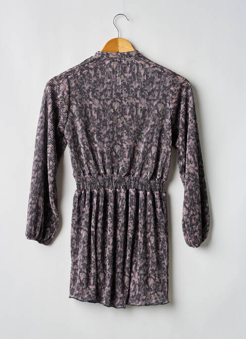 Robe mi-longue manches longues noir LEVV LABEL fille