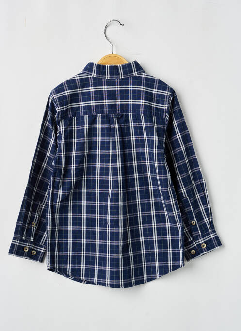 Chemise manches longues coupe droite bleu ZY garcon