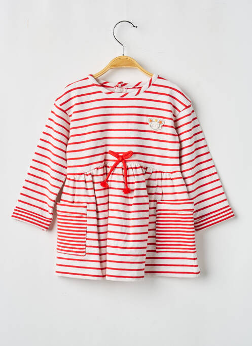 Robe mi-longue col rond manches longues rouge MAYORAL fille