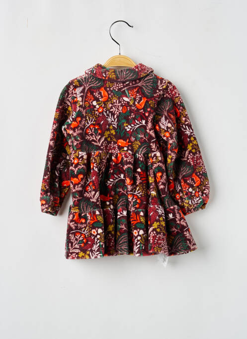 Robe mi-longue coupe évasée manches longues violet BOBOLI fille