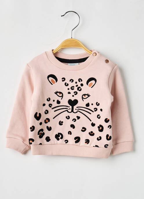 Sweat-shirt manches longues manches longues rose BOBOLI fille