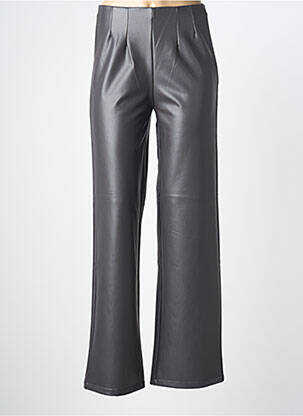 Pantalon droit taille élastique taille normale gris BROADWAY femme