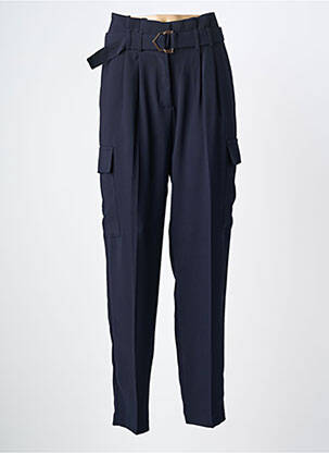 Pantalon droit taille normale taille normale bleu MORGAN femme
