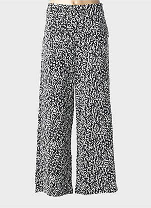 Pantalon large taille normale taille normale noir ICHI femme