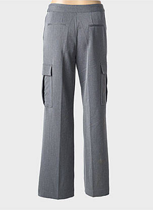 Pantalon large tissage popeline taille normale gris BROADWAY femme