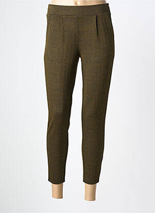 Pantalon 7/8 stretch taille normale vert ICHI femme