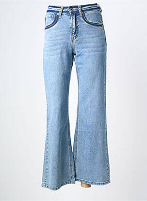 Jeans coupe large stretch taille normale bleu JEWELLY femme