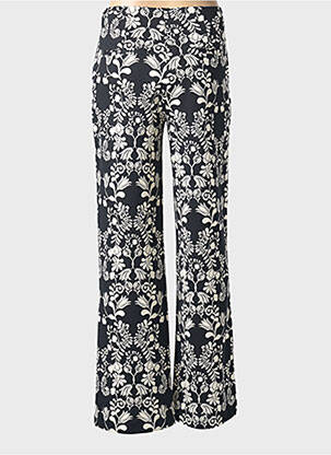 Pantalon large fermeture zip latéral taille normale noir ICHI femme