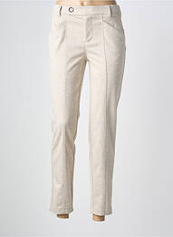 Pantalon 7/8 stretch taille normale beige STREET ONE femme