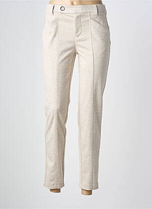 Pantalon 7/8 stretch taille normale beige STREET ONE femme