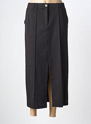 Jupe longue coupe droite noir ICHI femme