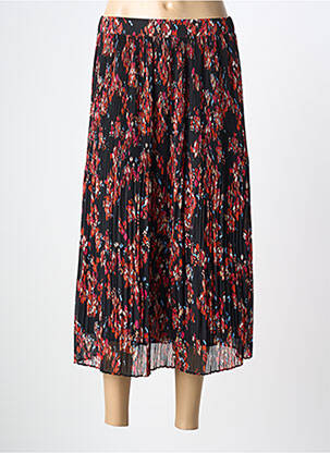 Jupe longue tissage crêpe noir GARCIA femme