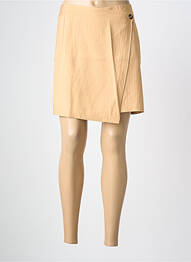 Jupe courte coupe droite orange ICHI femme