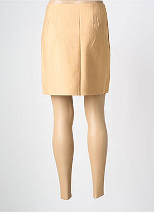 Jupe courte coupe droite orange ICHI femme