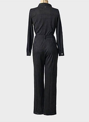 Combi-pantalon col chemisier manches longues noir DEELUXE femme