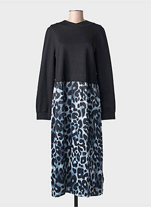 Robe longue manches longues manches longues noir STREET ONE femme