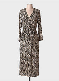 Robe longue manches longues manches longues noir GARCIA femme