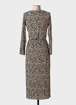 Robe longue manches longues manches longues noir GARCIA femme