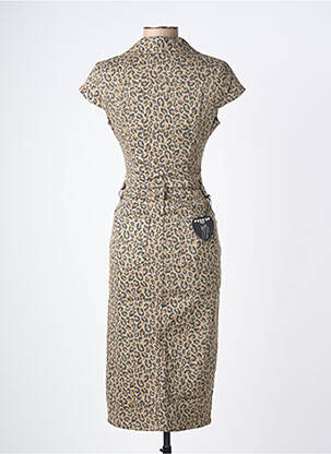 Robe mi-longue manches courtes manches courtes vert DENIM LIFE femme