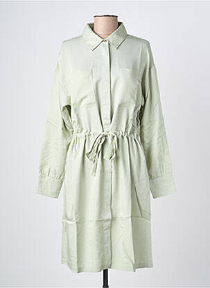 Robe mi-longue manches longues manches longues vert BROADWAY femme