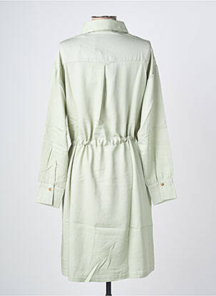 Robe mi-longue manches longues manches longues vert BROADWAY femme