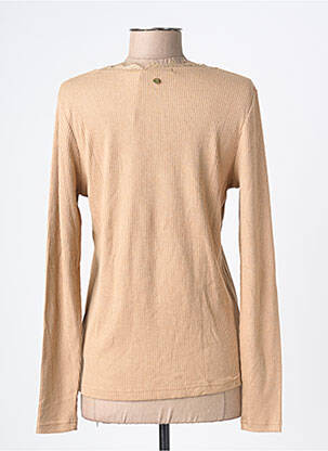 Pull coupe cintrée manches longues marron ÉTYMOLOGIE femme