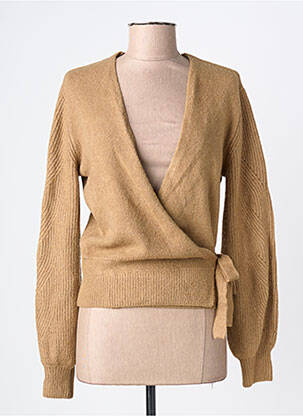 Gilet cache-cœur coupe cintrée marron GARCIA femme