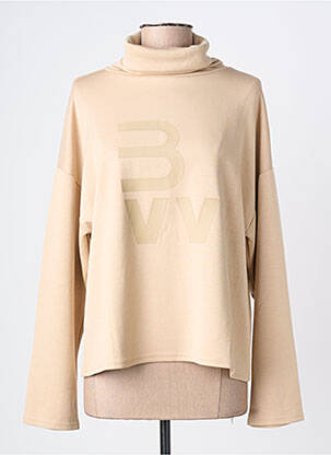 Pull stretch manches longues beige BROADWAY femme