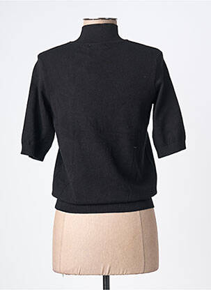 Pull coupe cintrée manches courtes noir BROADWAY femme