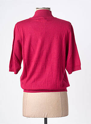 Pull coupe cintrée manches courtes rouge BROADWAY femme